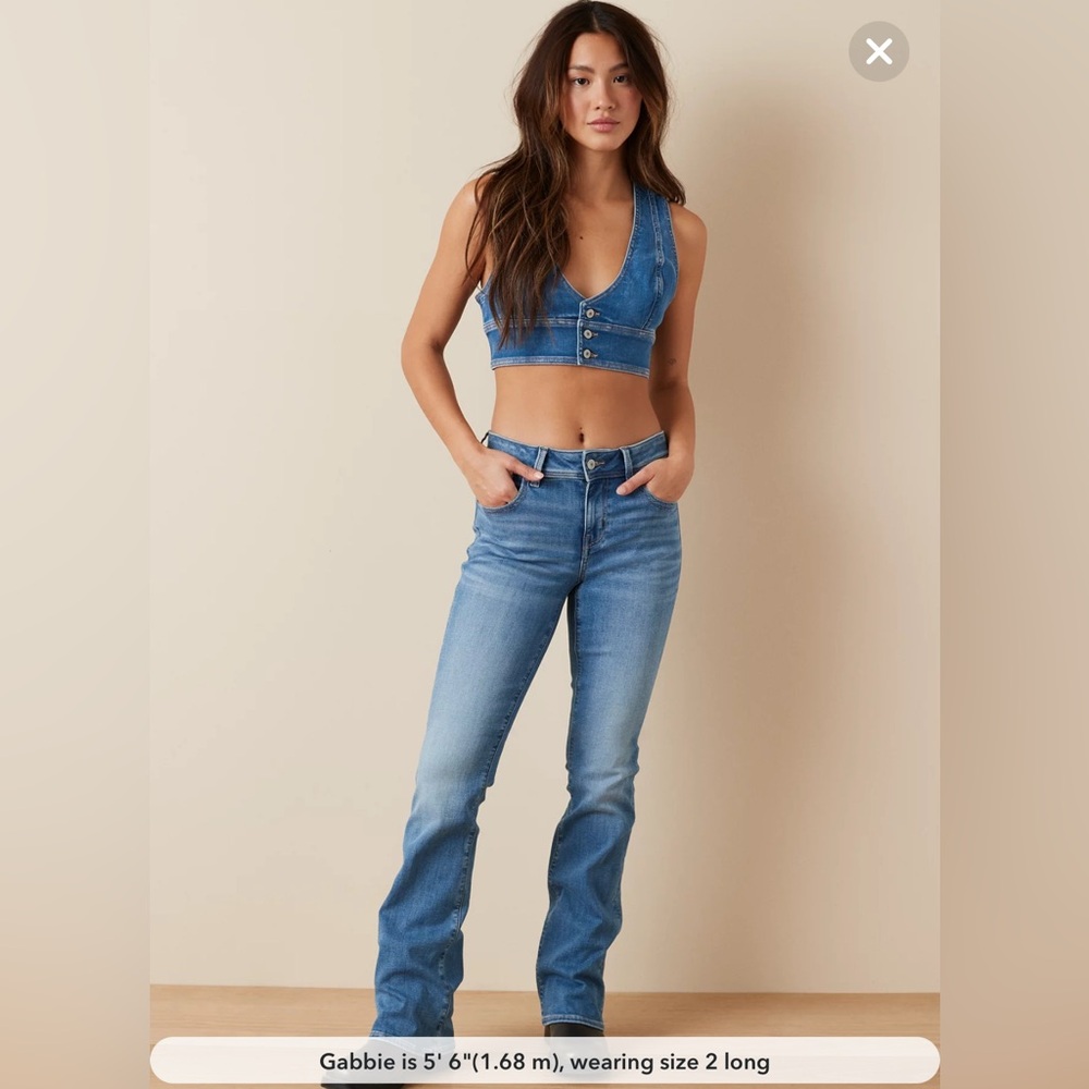 American Eagle Outfitters AE Next Level Low-Rise Kick Bootcut Jean - 8 Long